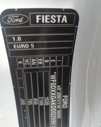 Ford Fiesta cena 26000 przebieg: 131585, rok produkcji 2013 z Chełmno małe 436